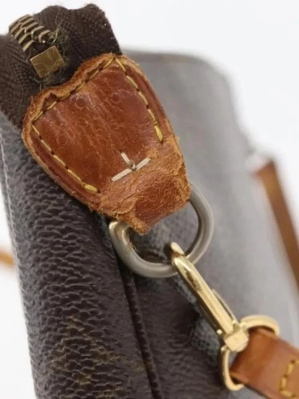 LOUIS VUITTON Monogram Pochette Accessoires Pouch M51980 LV Auth BA12039